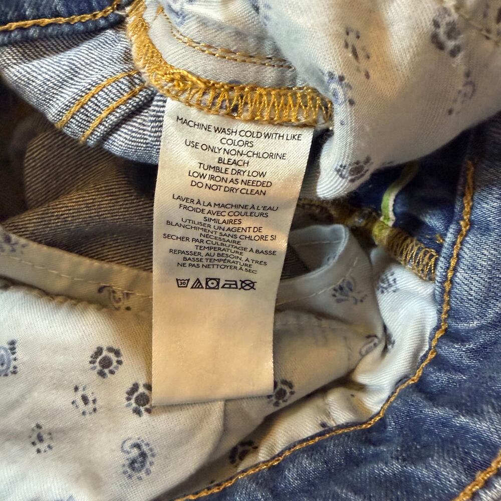 Anthropologie Pilcro Skater Low-Rise Wide-Leg Jeans snap cuffs raw hem size 30 - Picture 6 of 12